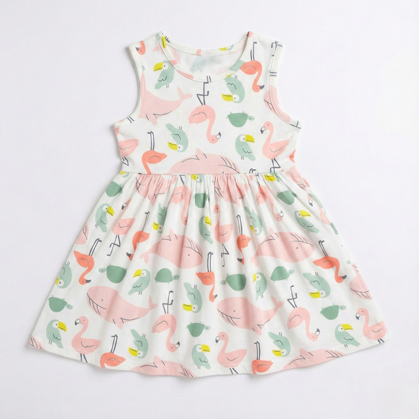 Flamingo Cotton Frock