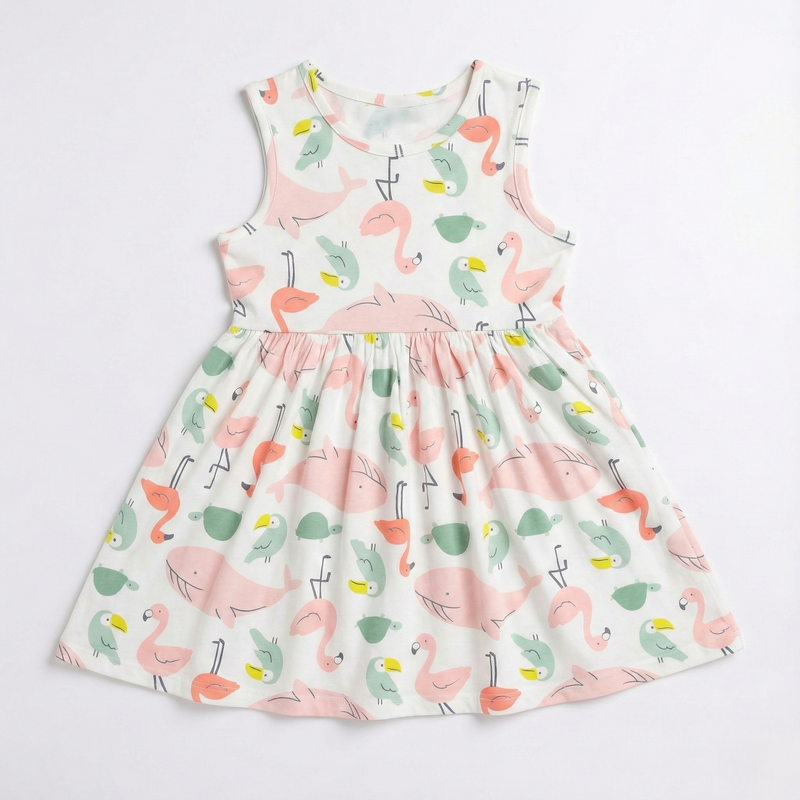 Flamingo Cotton Frock