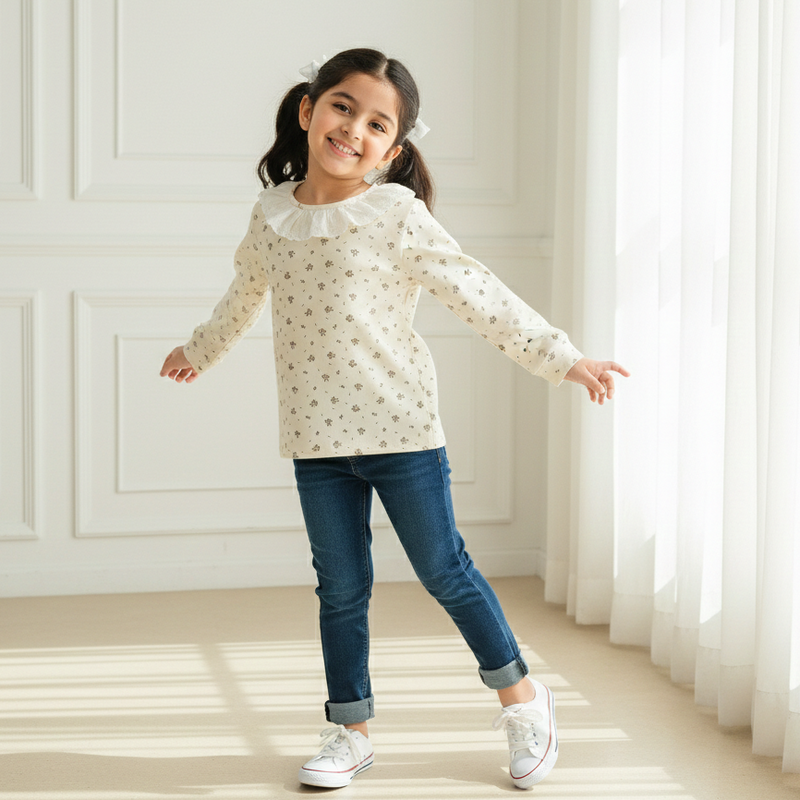 Little Meadow Lace Ruffle Top