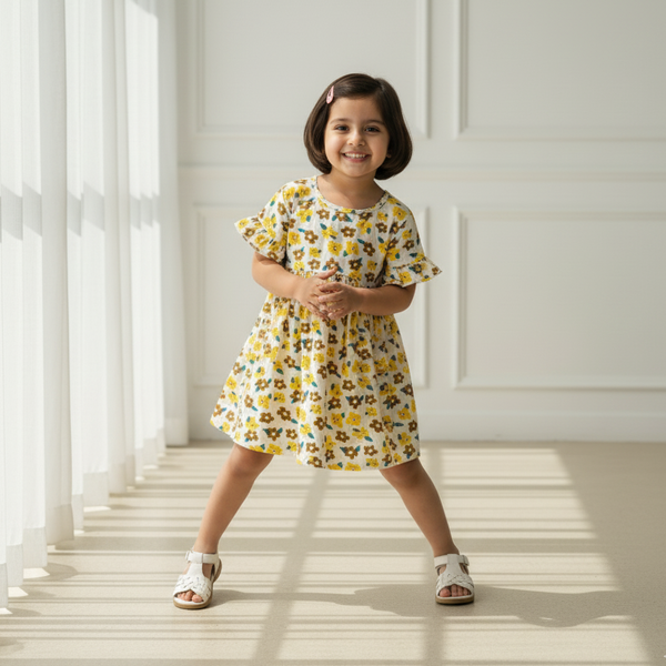 Yellow Floral Frock