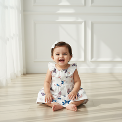 Butterfly Printed Sleeveless Frock