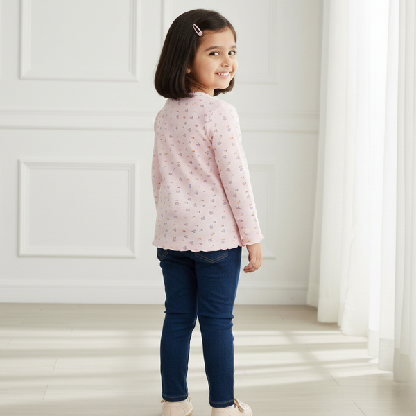 Petal Print Pink Top