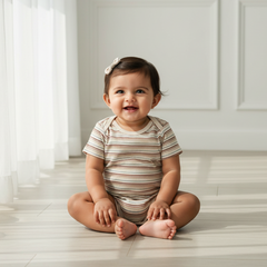 Beige Unisex Baby Onesies - Multipacks (Set of 3)