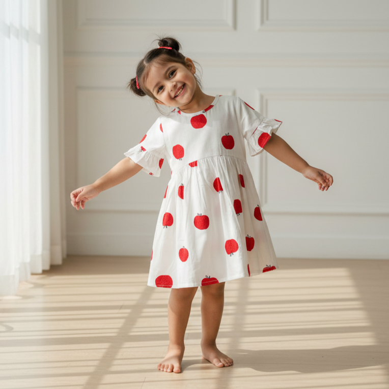 Little Apple Print Dress
