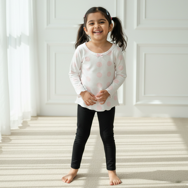 While Printed Full Sleeves Top