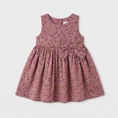 Mauve Floral Bow Frock