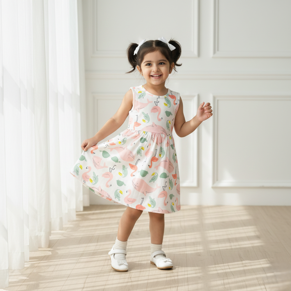 Flamingo Cotton Frock