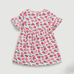 Pink Floral Cotton Dress