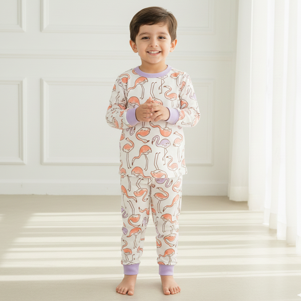 Flamingo Print Night Suit