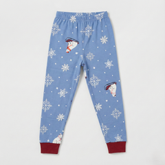 Blue Polar Bear & Snowflake Print Nightsuit