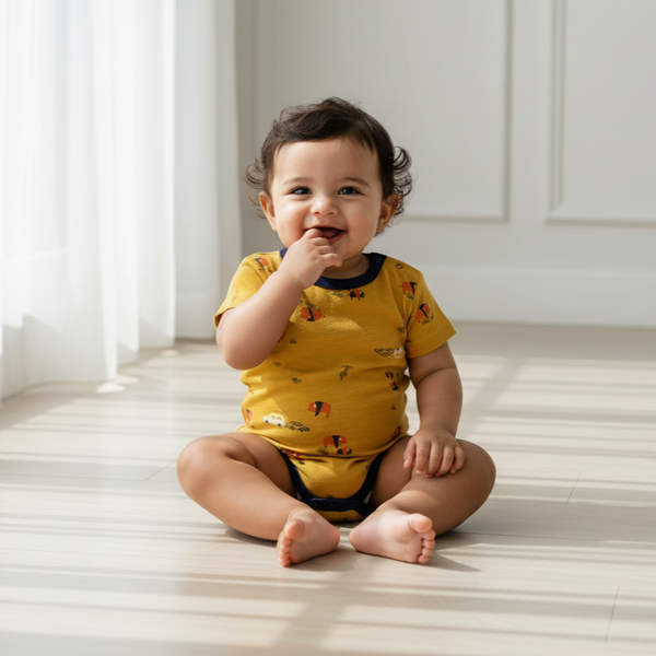 Short Sleeves Printed Baby Onesies