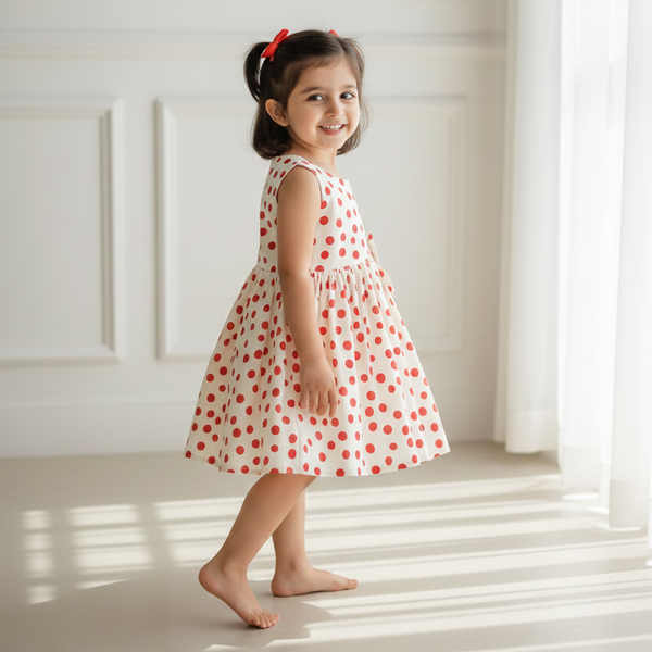Red Polka Dot Bow Frock