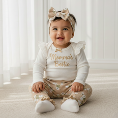 Brown Baby Romper 4 Piece set