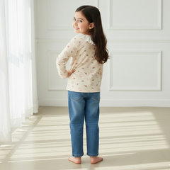 Bunny Bloom Lace Neck Top