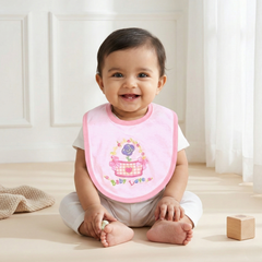 Baby Premium Bibs - Pink Basket