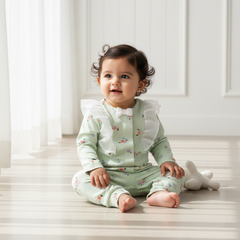 Floral Printed Frill Rompers