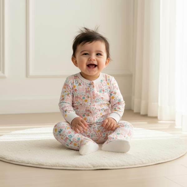 Printed Zip Baby Romper Set Of Two