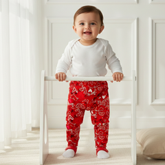 Red Hearts Printed Leggings