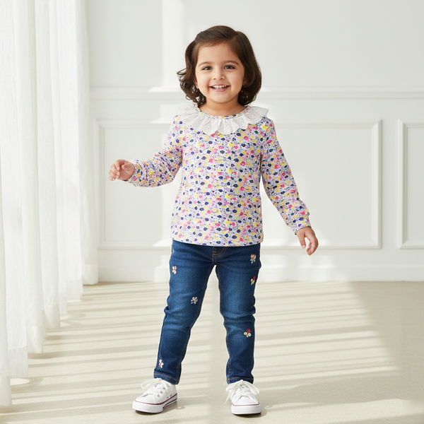 Little Daisy Frill Neck Top