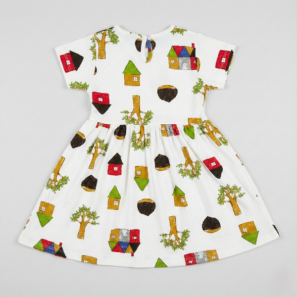 Little Town Printed Cotton Frock