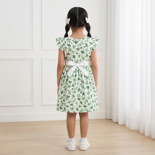 Green Meadow Butterfly Flutter Frock