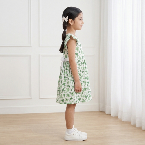 Green Meadow Butterfly Flutter Frock