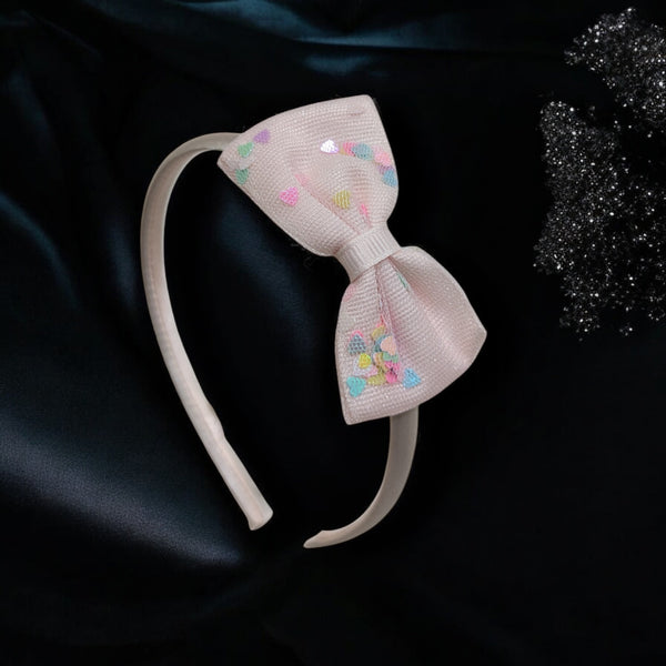 Bow Embellished Pink Hairband