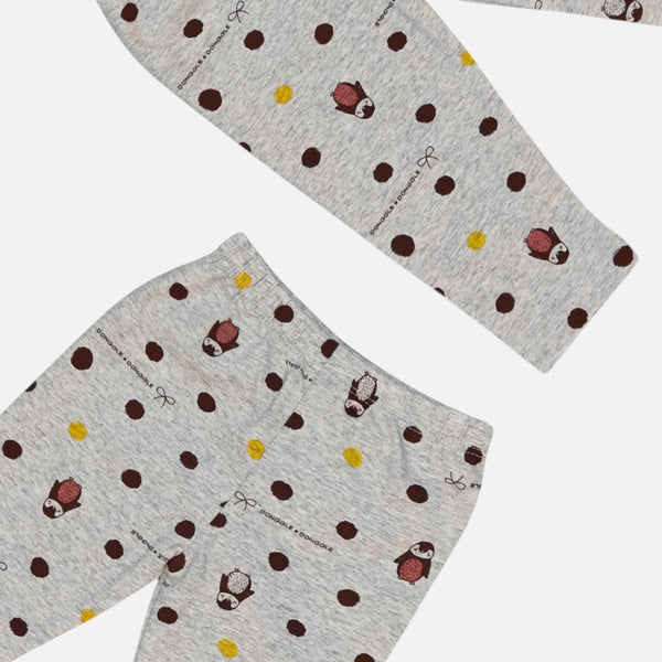 Grey Printed Leggings