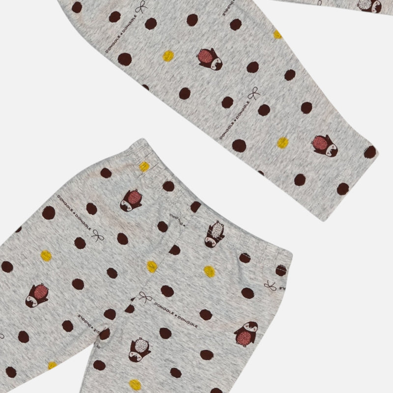 Grey Printed Leggings