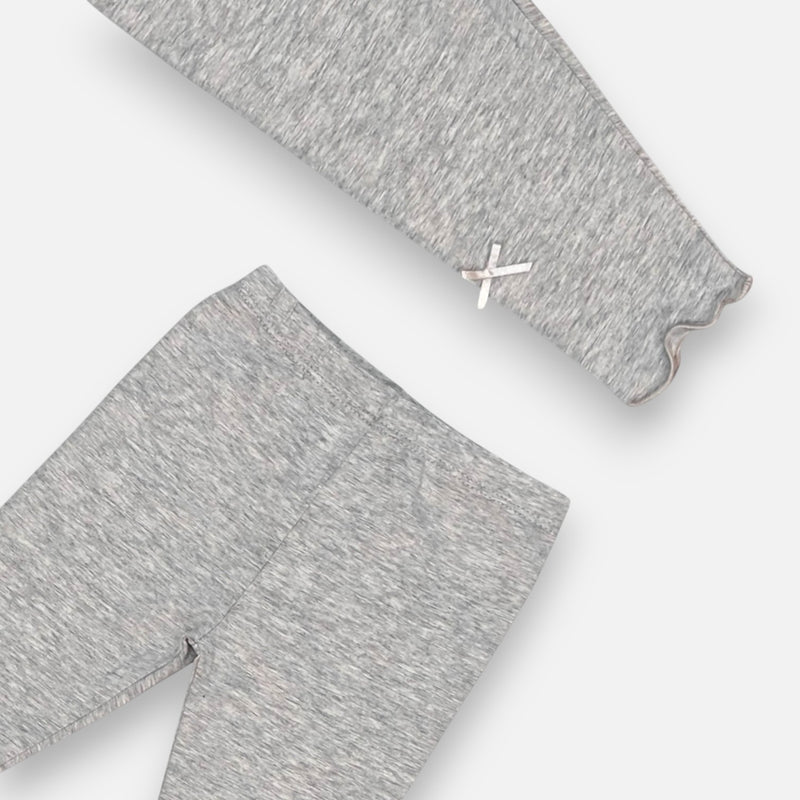 Grey Solid Leggings