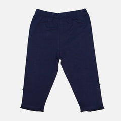 Navy Blue Solid Leggings