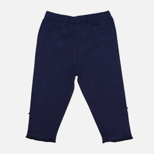 Navy Blue Solid Leggings