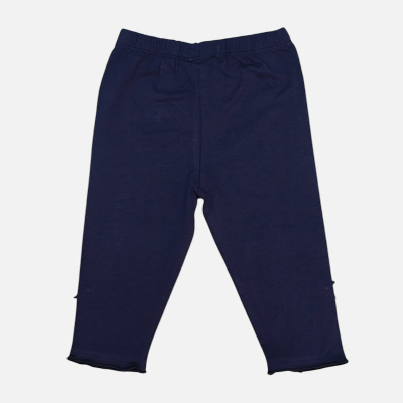 Navy Blue Solid Leggings
