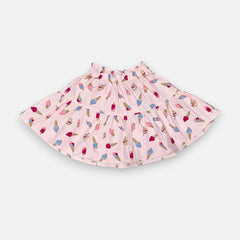 Pink Printed Skirt