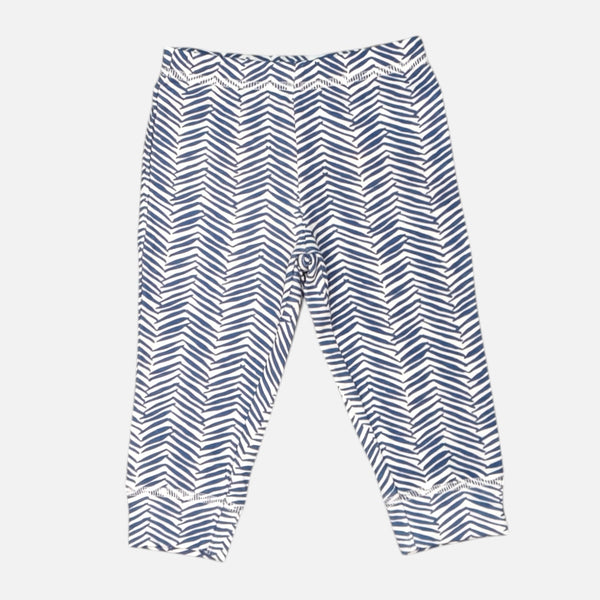 Blue Printed Stripped Leggings