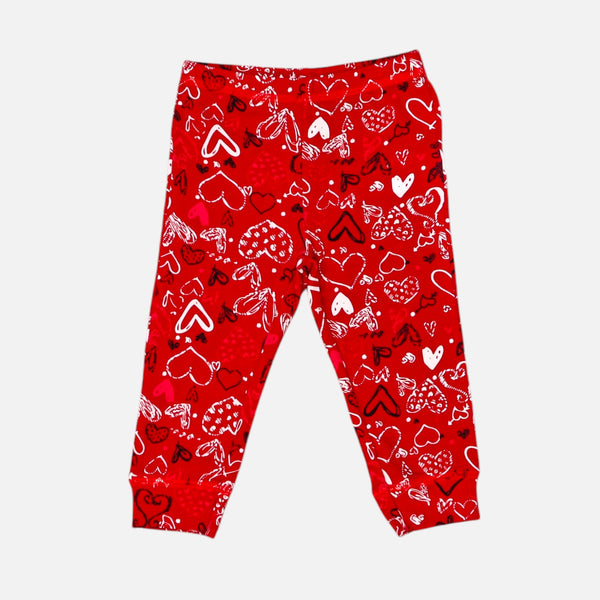 Red Hearts Printed Leggings