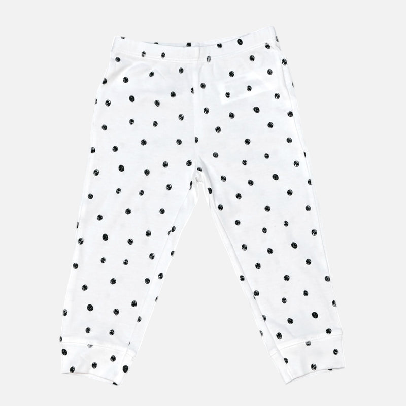 White Polka Dot Printed Leggings