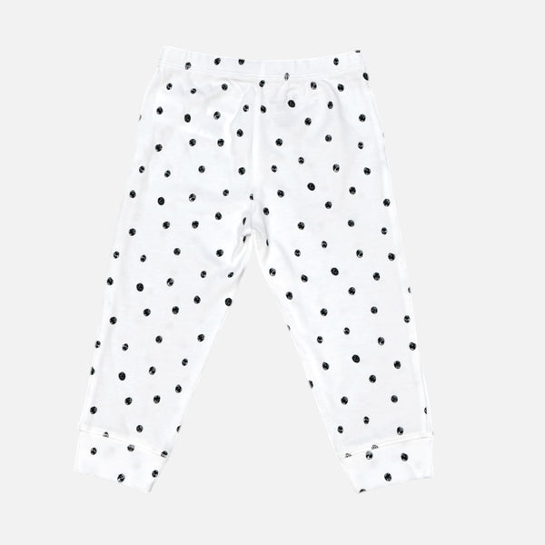White Polka Dot Printed Leggings