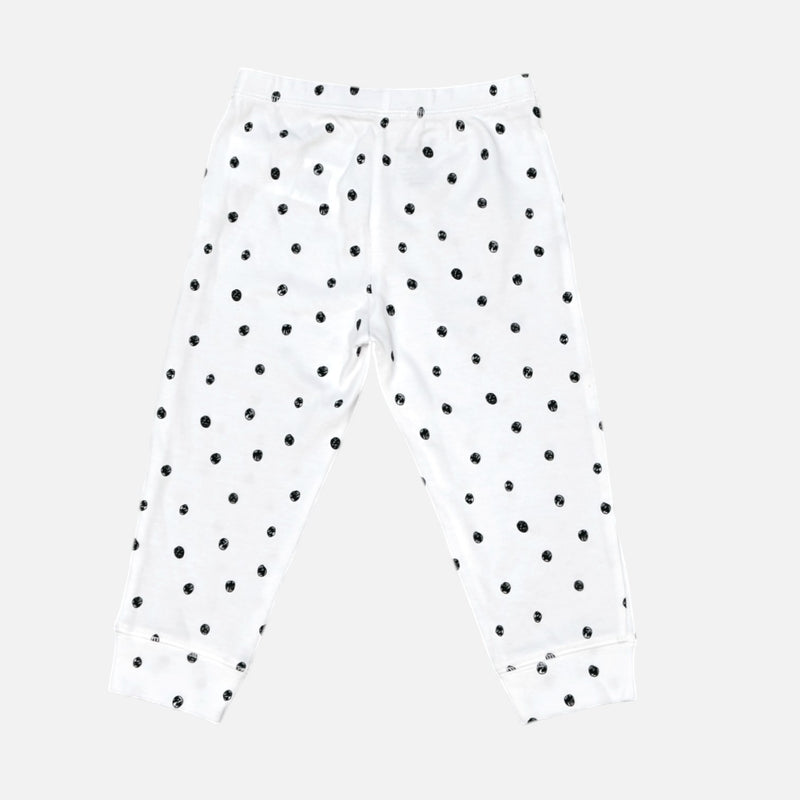 White Polka Dot Printed Leggings