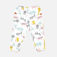 Animals White Printed Leggings