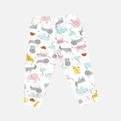 Animals White Printed Leggings