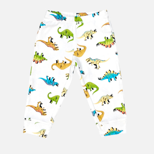 Dinosaur White Printed Leggings