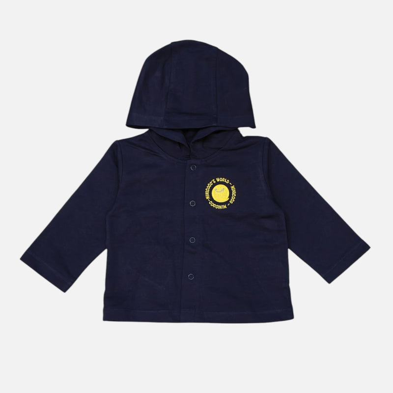 Navy Blue Hooded Jacket