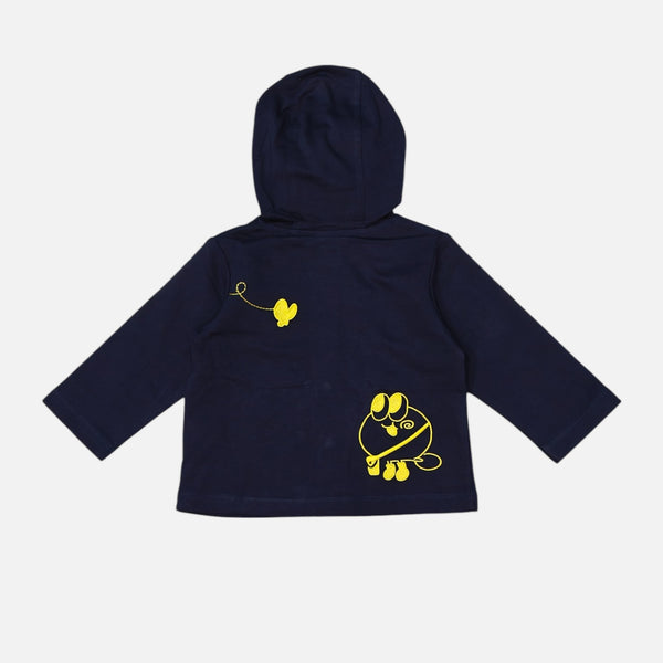 Navy Blue Hooded Jacket