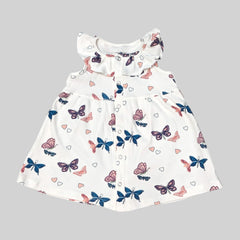 Butterfly Printed Sleeveless Frock