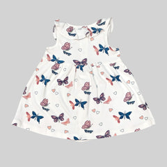 Butterfly Printed Sleeveless Frock