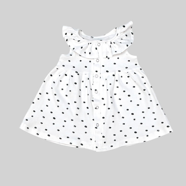 White Sleeveless Frock