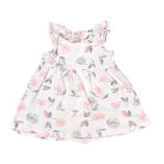 White Printed Baby Frock