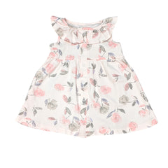 White Printed Baby Frock