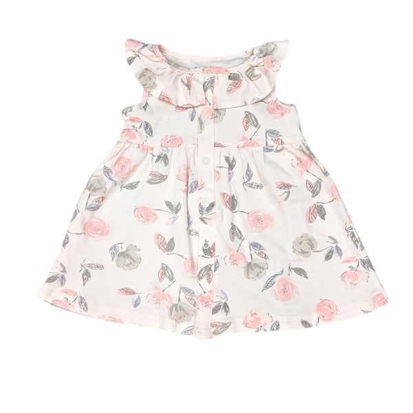 White Printed Baby Frock